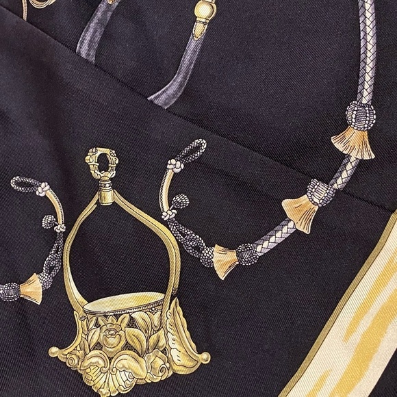 J. McLaughlin Silk Dress V Neck Equestrian Print Sleeveless Size 6 - Picture 10 of 12